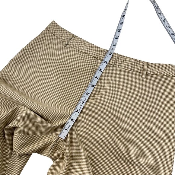 Old Navy Vintage Y2k Women Stretch Musthard Houndstooth Pants SZ10 Straight Leg - Picture 5 of 12